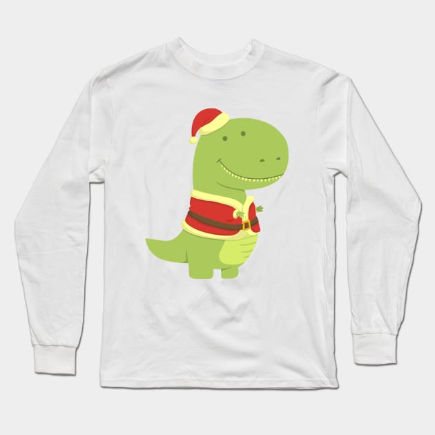 SanT-Rex Long Sleeve T-Shirt by AnishaCreations